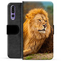 Huawei P20 Pro Premium Schutzhülle mit Geldbörse - Löwe