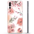 Huawei P20 Pro TPU Hülle - Pinke Blumen