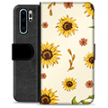 Huawei P30 Pro Premium Schutzhülle mit Geldbörse - Sonnenblume