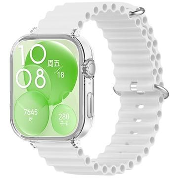 Huawei Watch Fit 3 Sport Silikonarmband mit Hülle - Weiß