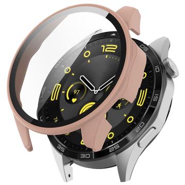 Huawei Watch GT 4 Kunststoff Hülle mit Panzerglas - 9H - 46mm - Roségold
