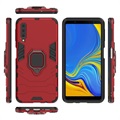 Samsung Galaxy A7 (2018) Hybrid Case mit Ringhalterung - Rot