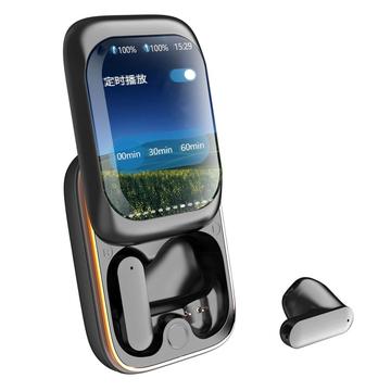 IB-G9 TWS Kabellose Ohrhörer mit verschiebbarem Farbdisplay und Rauschunterdrückung - Schwarz