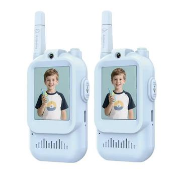 JK200 Kinder-Video-Walkie-Talkie mit Kamera - 2 Stk. - Blau