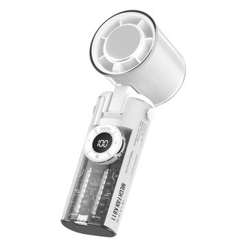 K-811 Transparenter Mecha-Handventilator - Weiß