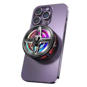 K25 Magnetischer Telefonkühler mit Digitalanzeige - Schwarz