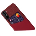 KSQ Samsung Galaxy S22 5G Hülle mit Kartenhalter - Rot