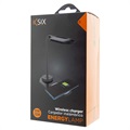 Ksix Energy LED Schreibtischlampe mit Kabellosem Schnellladegerät - Schwarz