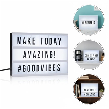 LED-Leuchttafel mit Buchstaben - 96 Buchstaben/Symbole