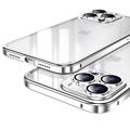 Luphie Kratzfeste iPhone 14 Pro Hybrid Hülle - Silber
