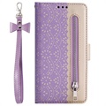 Lace Pattern Samsung Galaxy A41 Wallet Hülle - Purpur