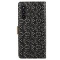 Lace Pattern Samsung Galaxy A13 5G Wallet Hülle - Schwarz