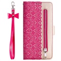 Lace Pattern Samsung Galaxy A32 5G/M32 5G Wallet Hülle - Hot Pink