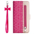 Lace Pattern Samsung Galaxy A51 Wallet Hülle - Hot Pink