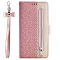 Lace Pattern Samsung Galaxy A51 Wallet Hülle - Roségold