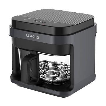 Leacco AF018 360 Ganzglas-Luftfritteuse - 1200W, 5.5l - Schwarz