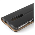 OnePlus 7 Pro Leder Wallet Hülle mit Stand - Schwarz