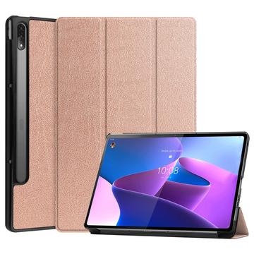 Lenovo Tab P12 Pro Tri-Fold Serie Smart Folio Hülle - Roségold