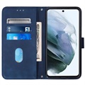 Line Serie Samsung Galaxy S22 5G Schutzhülle mit Geldbörse - Blau