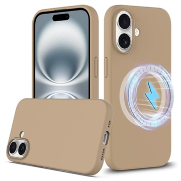 iPhone 16 Plus Liquid Silikonhülle - MagSafe-kompatibel - Wüstengold