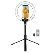 LogiLink AA0156 LED-Ringlicht mit Selfie Stick/Stativ & Fernauslöser