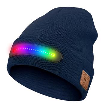 M1-BTD4 LED-Mütze mit Bluetooth 5.4 und Stereo-Lautsprechern - Blau