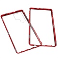 Samsung Galaxy S22 Ultra 5G Magnetisches Cover mit Panzerglas - Rot