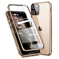 iPhone 11 Pro Magnetisches Hülle mit Panzerglas - 9H - Gold