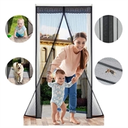 Magnetischer Mesh-Türvorhang - 120x210cm - Schwarz