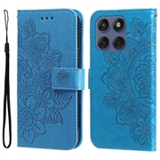 Motorola Edge 60 Fusion Mandala Serie Wallet Hülle - Blau