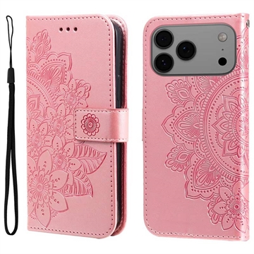 iPhone 17 Pro Max Mandala Serie Wallet Hülle - Rosa