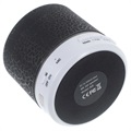 Mini Bluetooth Lautsprecher mit Mikrofon & LED-Licht A9 - Cracked Schwarz