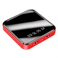 Mini Schnell Powerbank 10000mAh - 2x USB - Rot
