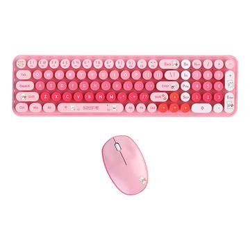 Mofii Baby Bear Wireless Tastatur und Maus Set - QWERTY - Rosa