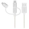 Momax OneLink 3-in-1 USB Kabel - Typ-C, Lightning, MicroUSB - 1m