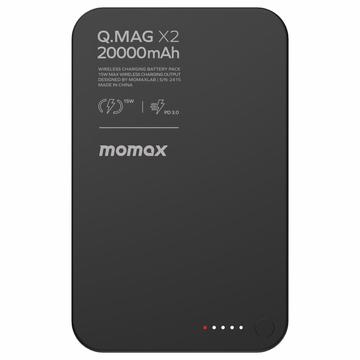 Momax Q.Mag X2 20000mAh Magnetische Wireless Powerbank - Schwarz
