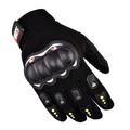 Motorrad-Touchscreen-Handschuhe mit Knöchelschutz - Schwarz
