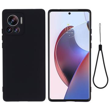 Motorola Edge 30 Ultra Liquid Silikonhülle - Schwarz