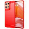 Motorola Edge 50 Gebürstete TPU Hülle - Karbonfaser