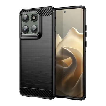 Motorola Edge 60 Pro/Edge (2025) Gebürstete TPU Hülle - Karbonfaser - Schwarz