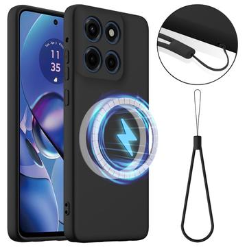 Motorola Edge 60 Stylus Liquid Silikonhülle - MagSafe-kompatibel - Schwarz