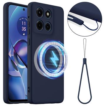 Motorola Edge 60 Stylus Liquid Silikonhülle - MagSafe-kompatibel - Dunkel Blau