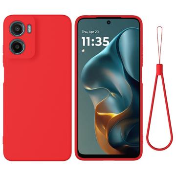 Motorola Moto G05/E15 Liquid Silikonhülle mit Handschlaufe - Rot