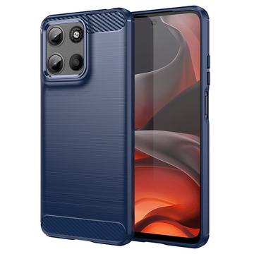 Motorola Moto G15 Gebürstete TPU Hülle - Karbonfaser