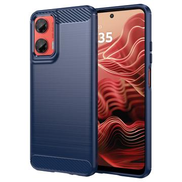 Motorola Moto G35 Gebürstete TPU Hülle - Karbonfaser
