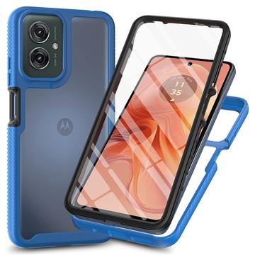 Motorola Moto G55 360 Schutz Hülle - Blau / Durchsichtig