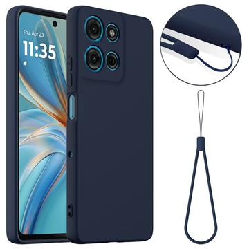 Motorola Moto G75 Liquid Silikonhülle - MagSafe-kompatibel - Dunkel Blau