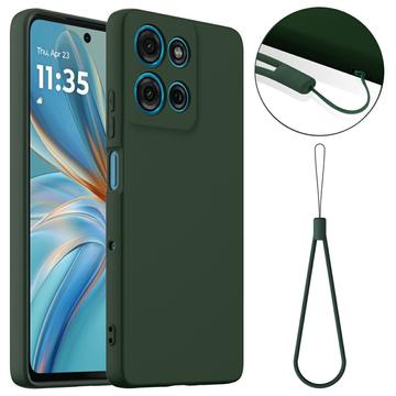 Motorola Moto G75 Liquid Silikonhülle - MagSafe-kompatibel - Dunkel Grün