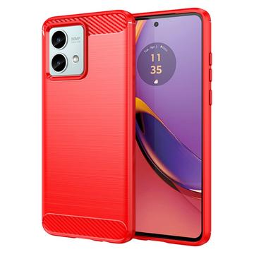 Motorola Moto G84 Gebürstete TPU Hülle - Karbonfaser
