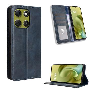Motorola Moto G86 Retro Wallet Schutzhülle mit Magnetverschluss - Blau